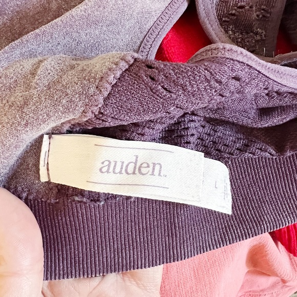 Auden Laser Cut Seamless Purple Bralette Sz Large - Picture 7 of 7